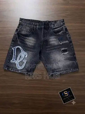 Men’s Distressed Denim Shorts – Washed Casual Style