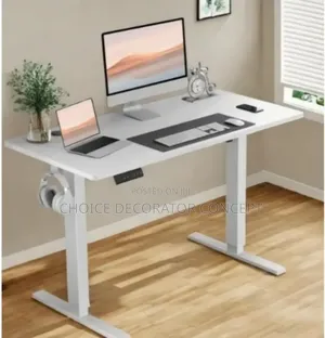 Modern Adjustable Electric Table - White