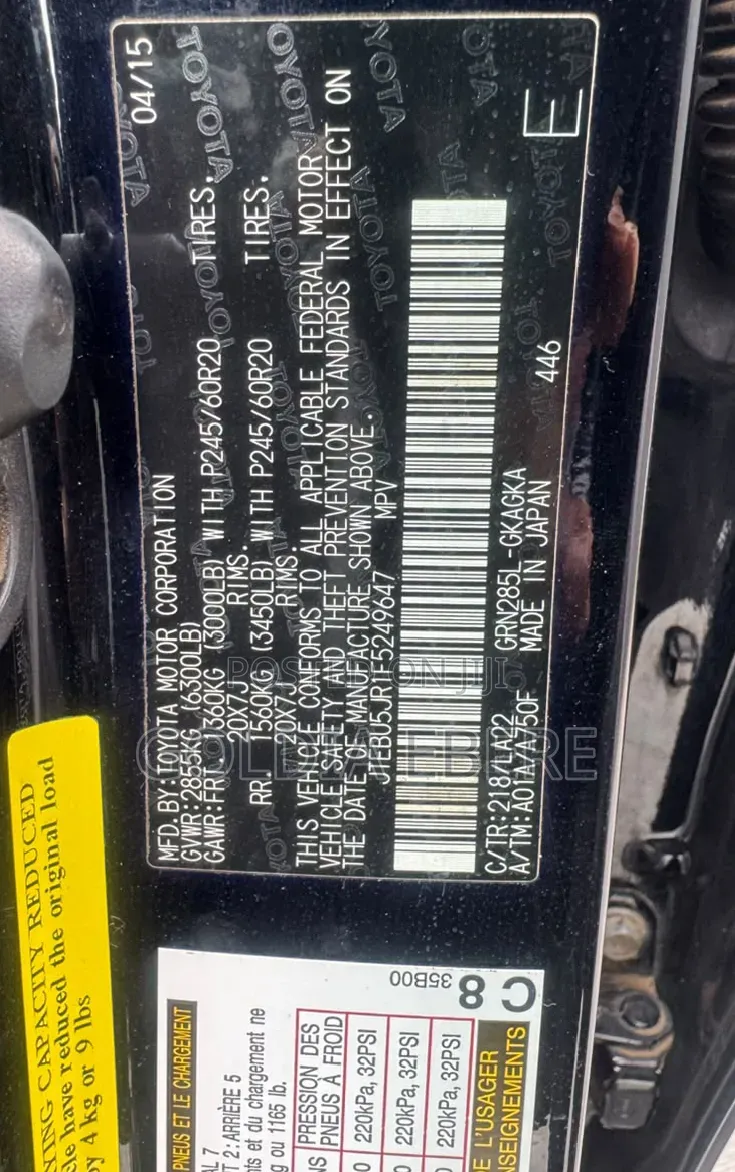 Toyota 4-Runner 2015 Black