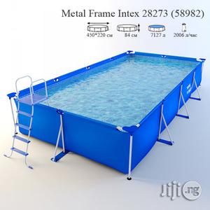 4.5m X 2.2m X 0.84m Rectangular Frame Swimmin Pool Nd Ladder