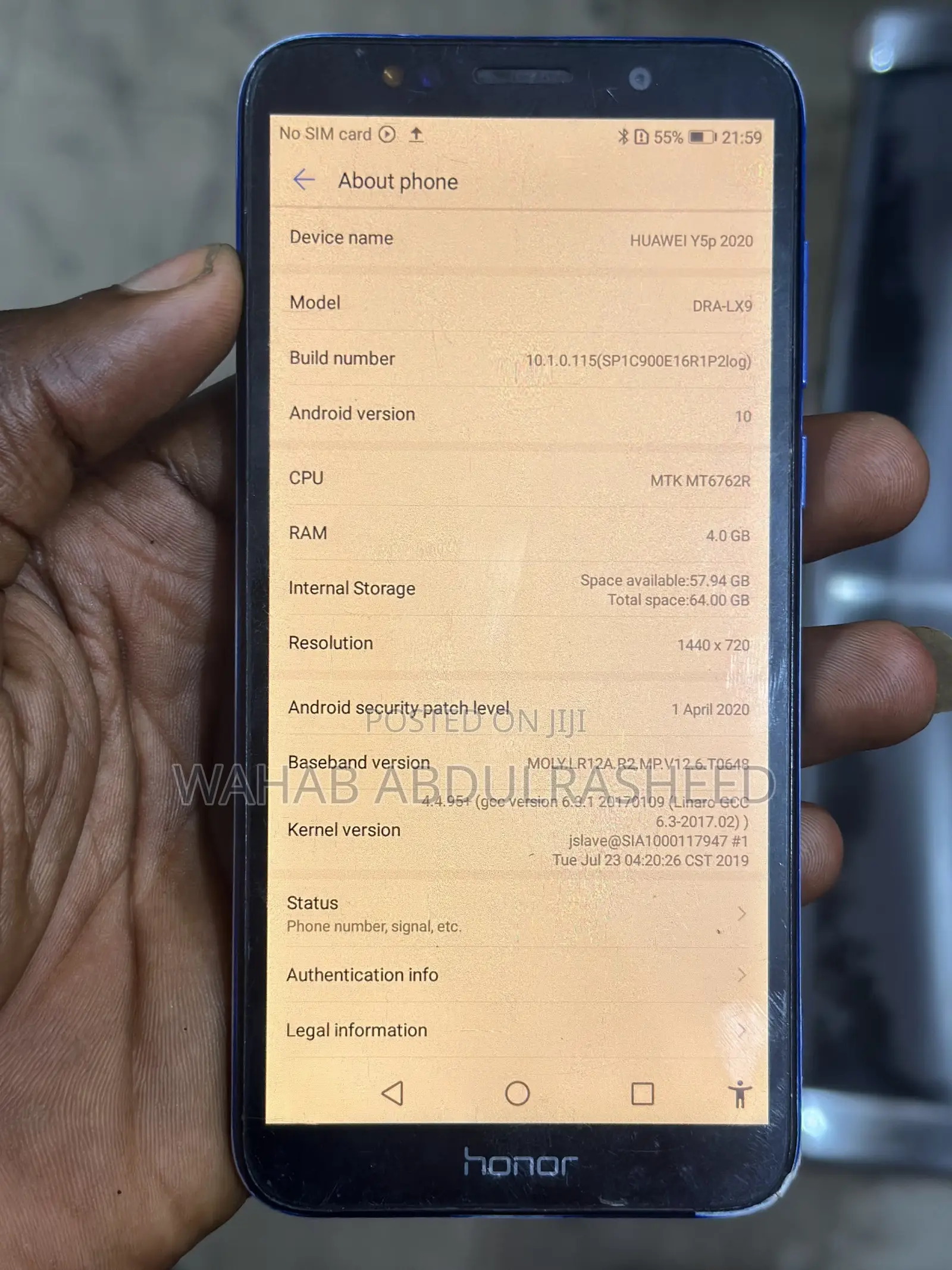 Huawei Y5p 32 GB Blue