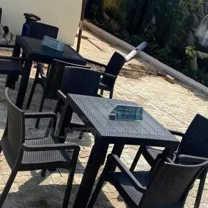 Out Door Plastic Rattan Table Set
