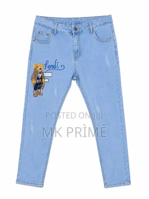 Premium Men's Light Blue Long Jean Available Size: Big 36