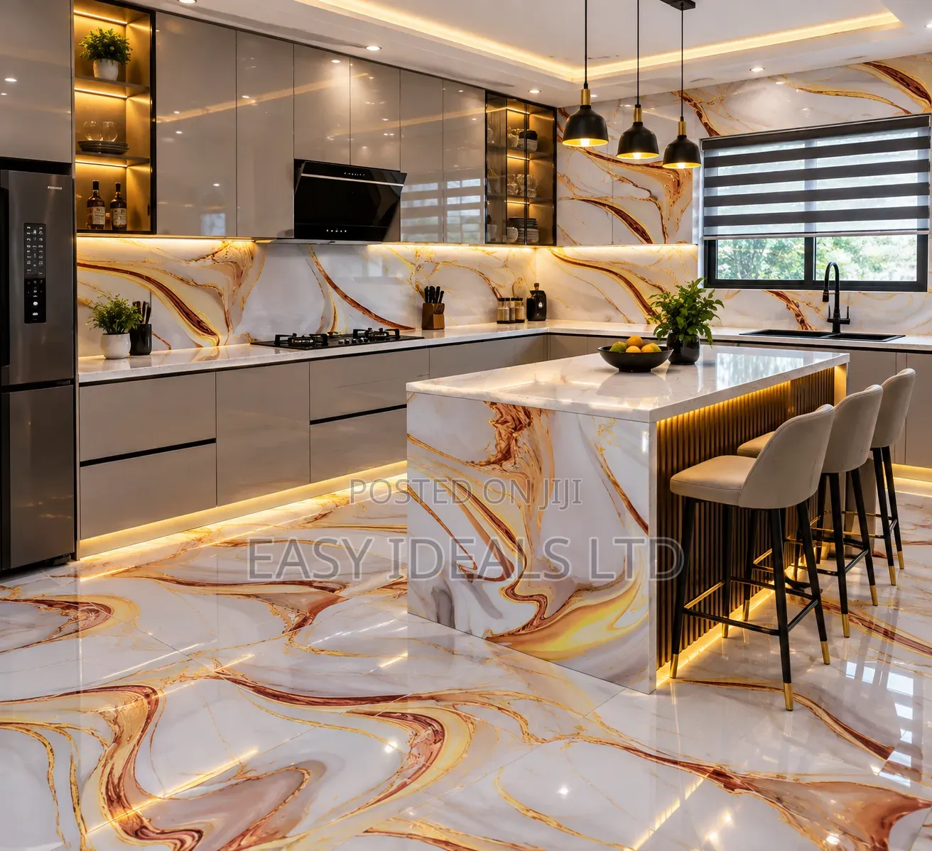 UV Marble Sheet (Carara Gold )