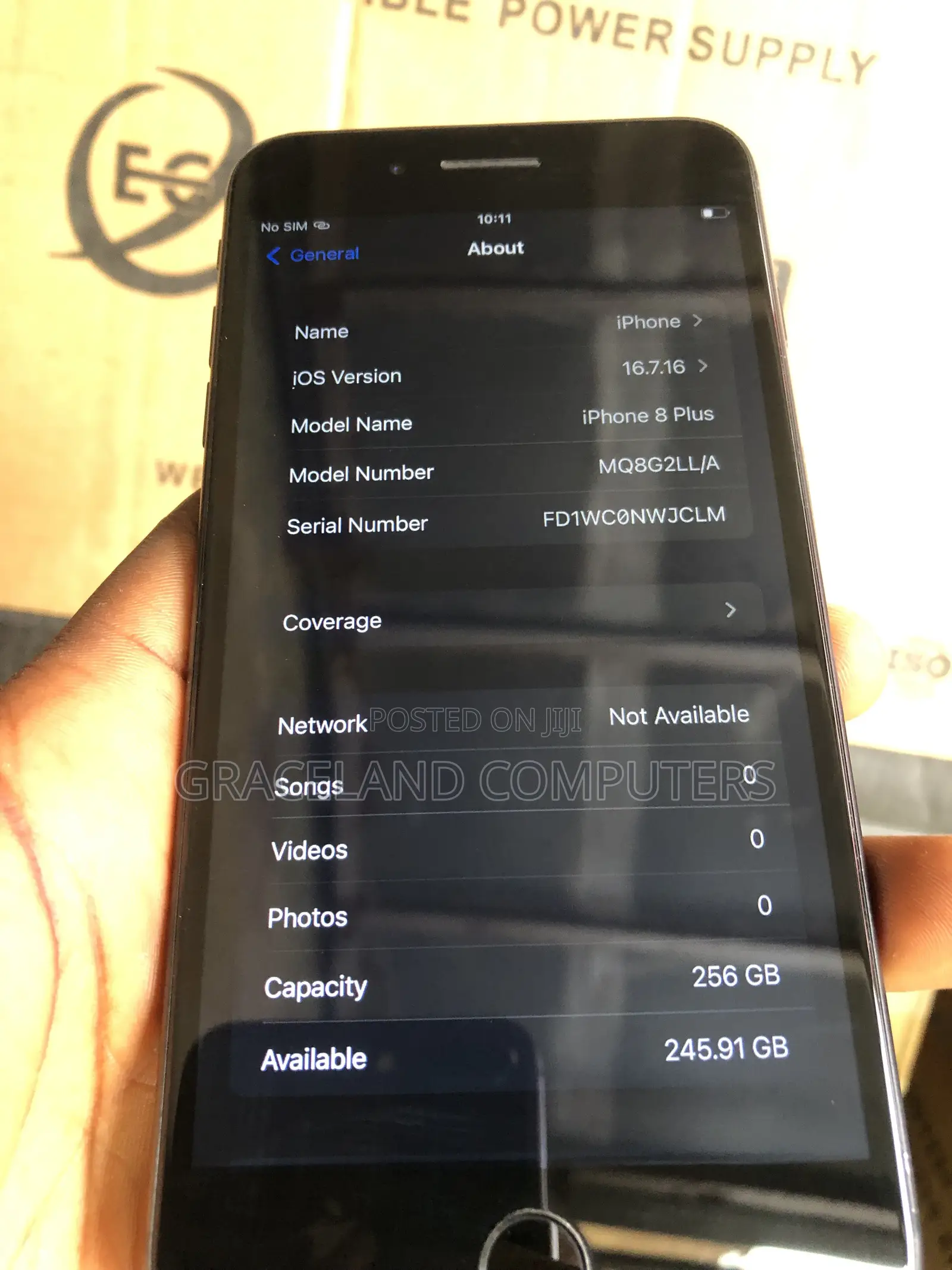 New Apple iPhone 8 Plus 256 GB Black