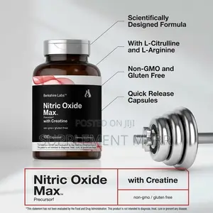 Nitric Oxide Capsules With Creatine – L Citrulline, L Arginine