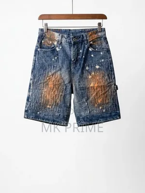 2-Premium Men Short Jeans – Brown/Black/Red Light Blue/Brown Design