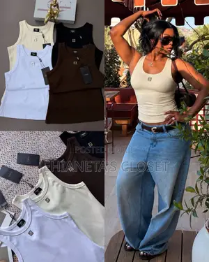 Fendi Ribbed Cotton Sleeveless TankTop