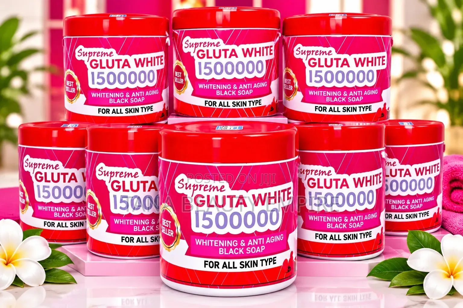 Supreme Gluta White Whitening Anti Aging Black Soap