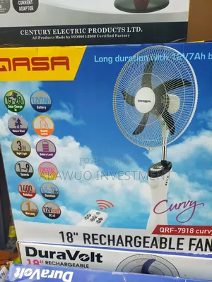 Qasa 18 Inches Curved Rechargeable
