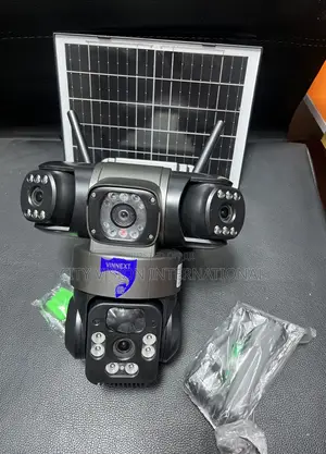 Triple-Lens Solar PTZ (Pan-Tilt-Zoom) Security Camera