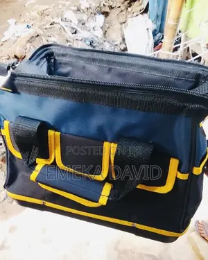 Multifunctional Wide-Mouth Waterproof Oxford Cloth Tool Bag.