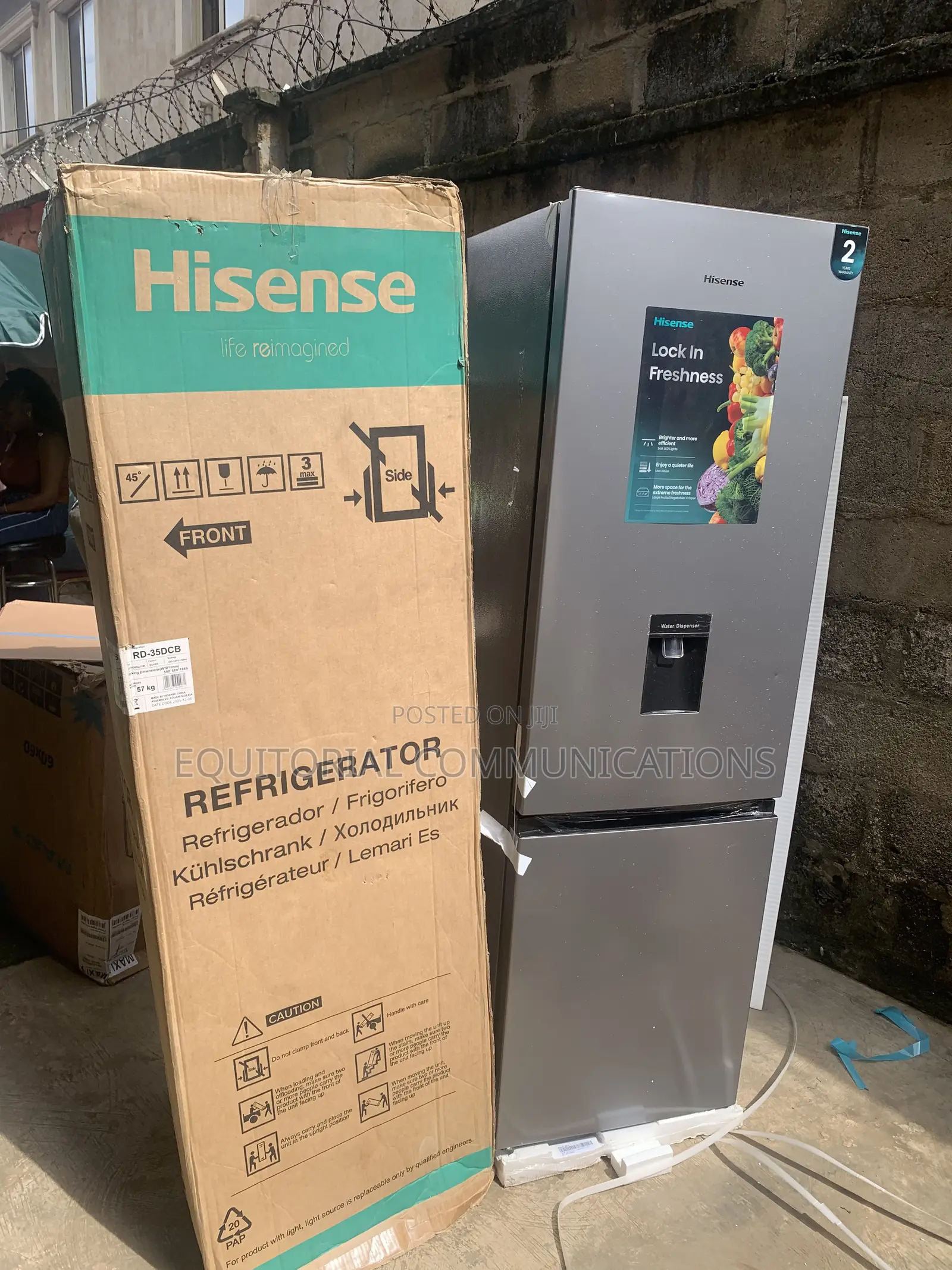 Hisense Double Door Refrigerator 264L – Model 35DCB