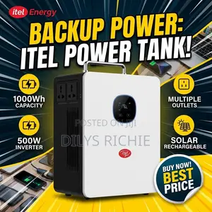 Itel Energy 500W Inverter Power Tank With a 1kWh LiFePO4 Battery