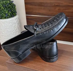Men's Black MAT Design Leather Shoe