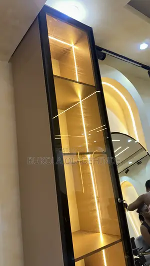 Shelf With Mirror Door and Led Light