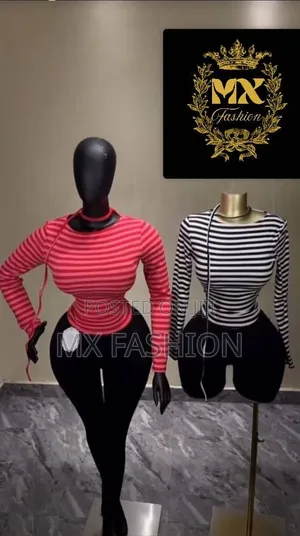 Women’s Striped Long Sleeve Fitted Top – Casual Wear