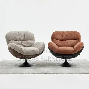 Luxury Swivel Accent Chairs – Bouclé, Leather Plush Comfort