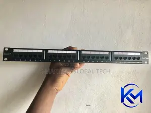 CommScope Cat6A 24 Port RJ45 Patch Panel 1U Network Rack.