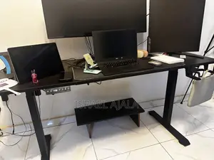 Electric Adjustable Height Home Office/Studio Desk (1.6mtrs) Black