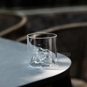 6in1 Round Mountain Theme Glass Cup