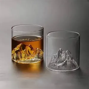 4in1 Round Mountain Themed Glass Cup