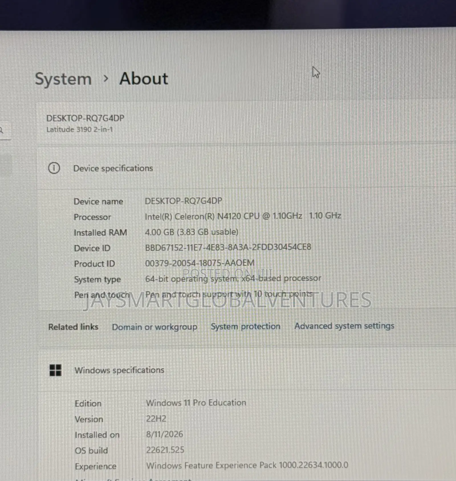 Laptop Dell Latitude 3190 2-in-1 4GB Intel SSD 60GB