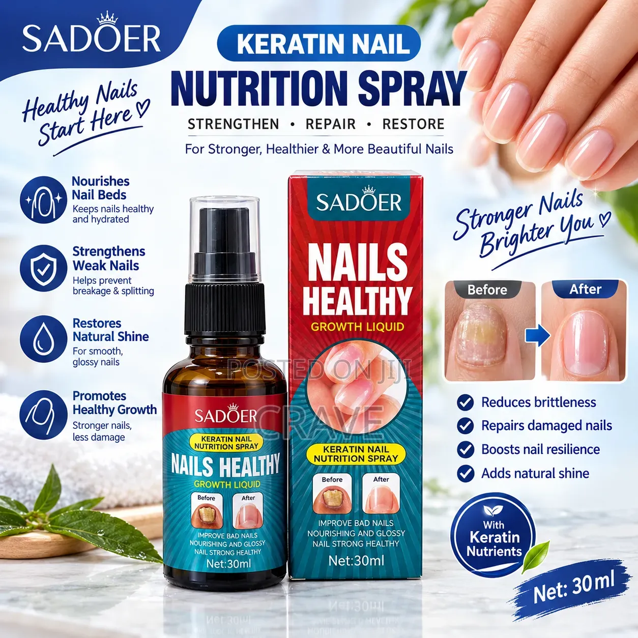 SADOER Nails Healthy Growth Liquid – 30ml