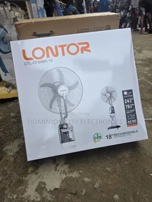 《》High Quality Lontor 18inch Rechargeable Standing Water Mist Fan