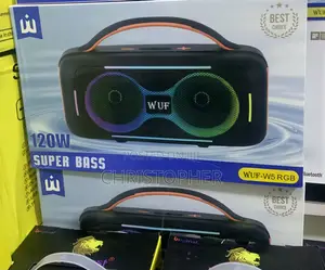 Wuf-W5 RGB Light 120w Battery 12000mah High Deep Bass Wireless Speaker