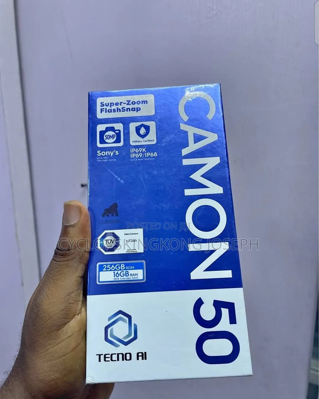 New Tecno Camon 50 256 GB Black