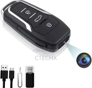 Spy Camera Car Key, 1080P Hidden Camera Video and Audio Recording 32GB