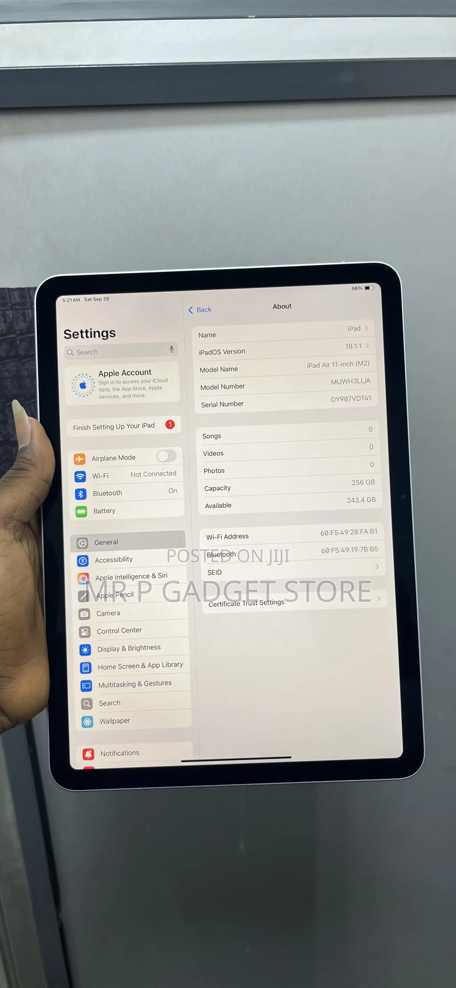Apple iPad Air 11 (2024) 256 GB Blue