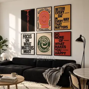 6sets Plain Acrylic Wall Print Frame