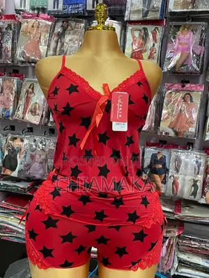 Ladies 2 in 1 Nightwear Set - Top Shorts - Free Size - Aba