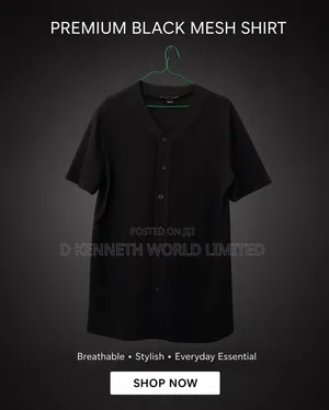 Premium Black Mesh Shirt for Sale