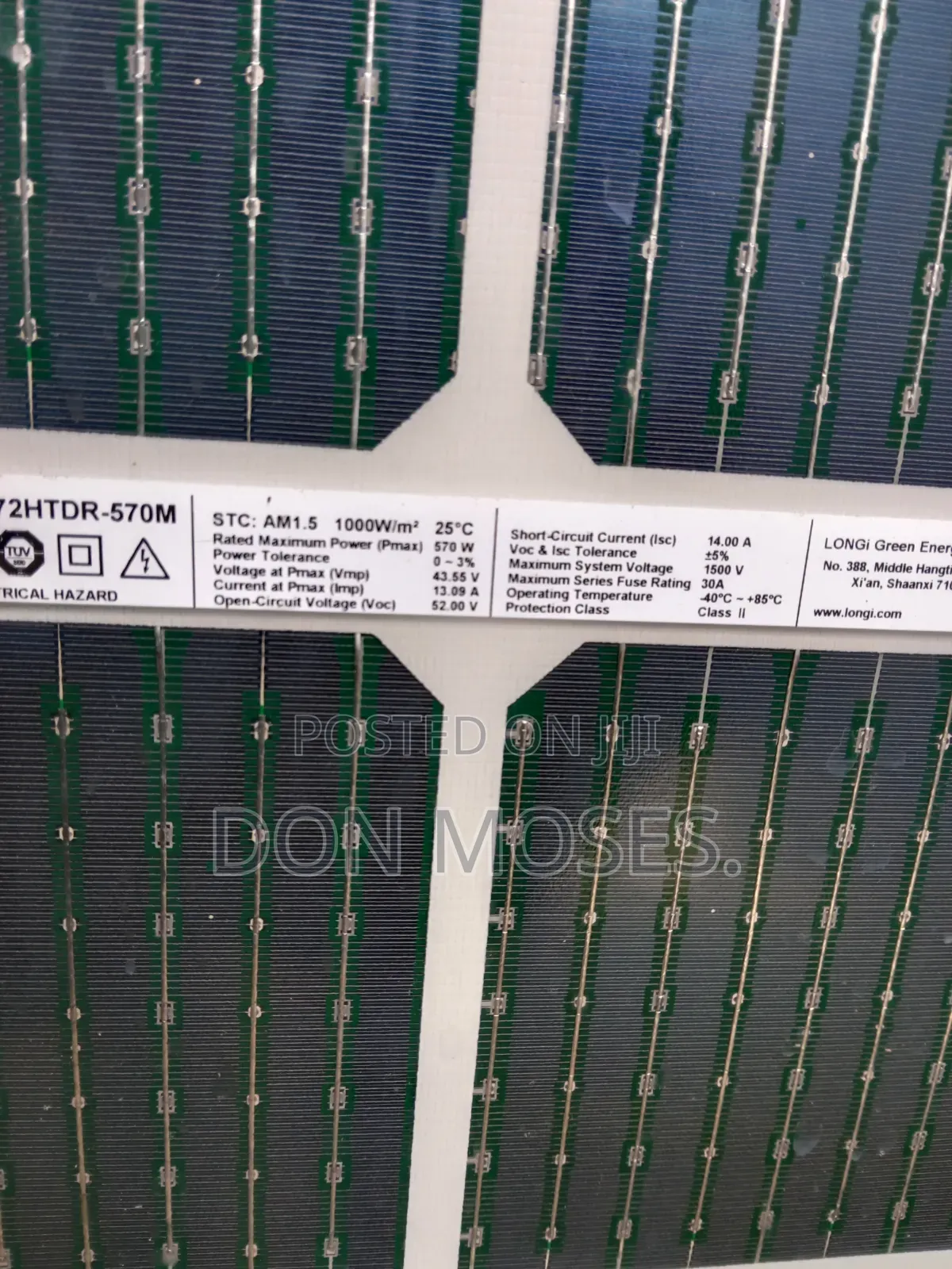 570w Longi Solar Panel 144cell