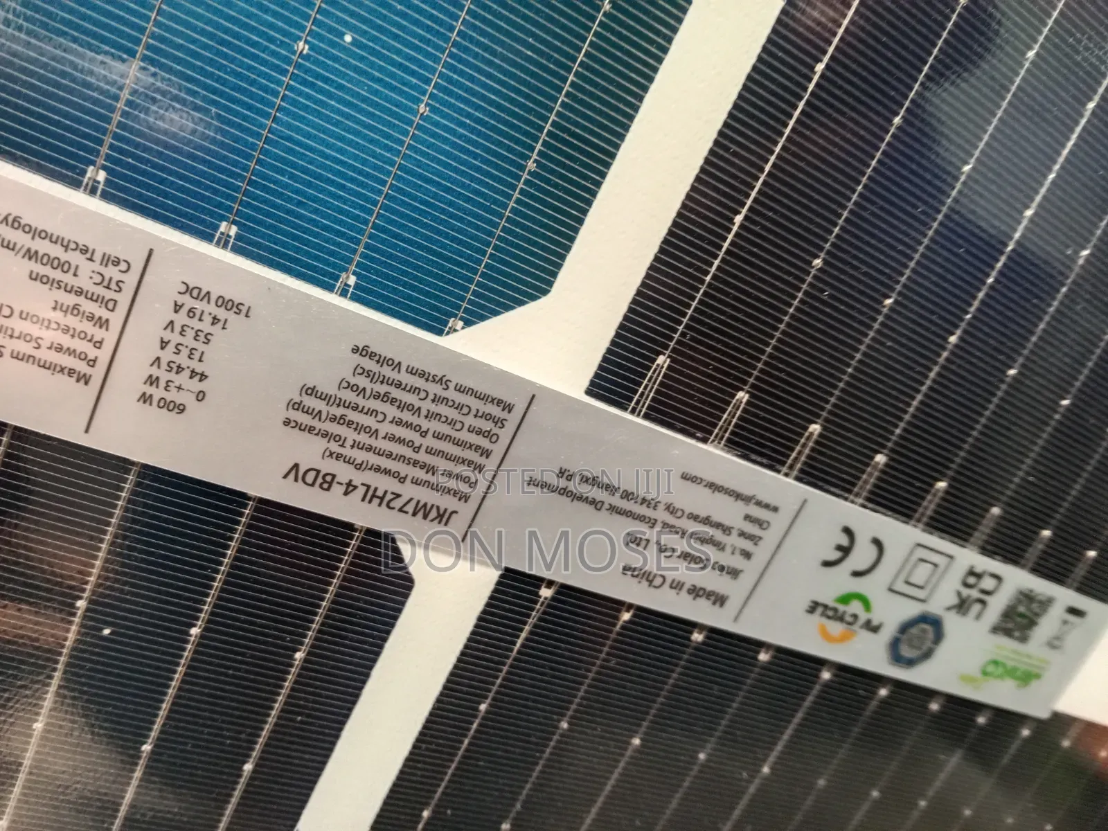 600w Solar Panel Biafcal 144cell 14busba