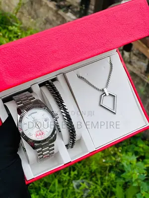Silver Roman Face Rolex Male Combo Comes With Exact Box