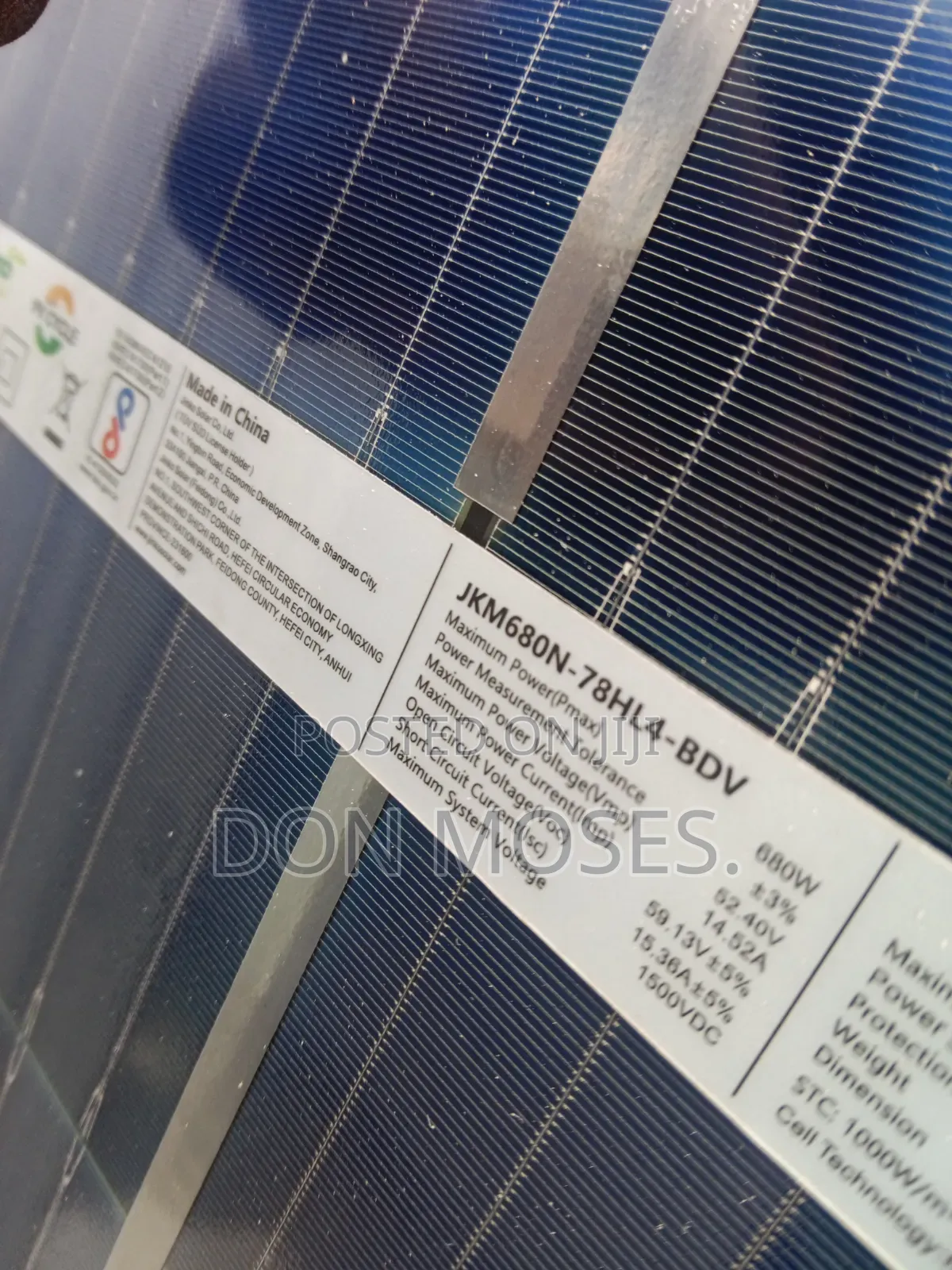 680w Jinko Solar Panel 264cell