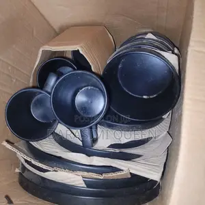 16PCS Matte Black Ceramic Dinner Set - Service for 4