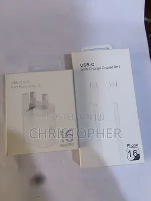 40w + 60w Super Fast Charging Cord and Adapter for iPhone 16,15,17,18