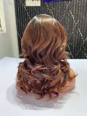 Human Hair Blend With 13*4 Closure 20 Inches Dark Brown Full Frontal