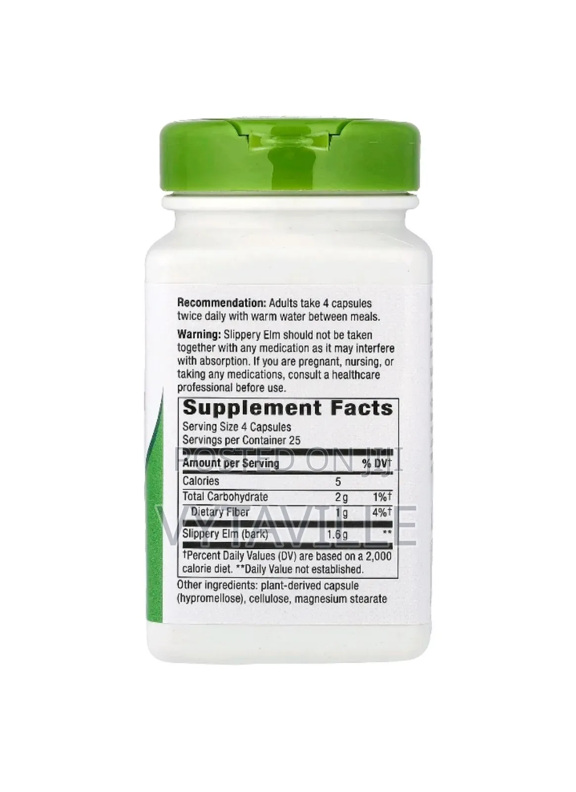 Nature's Way Slippery Elm Capsules X 100