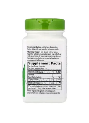 Nature's Way Slippery Elm Capsules X 100