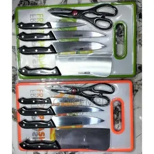 6in1 Cutting Board With Knife Set Scissors