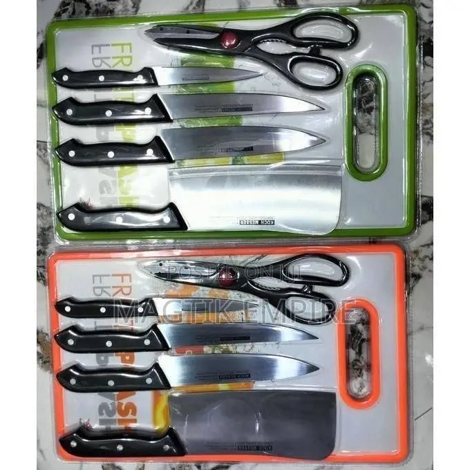 6in1 Cutting Board With Knife Set Scissors