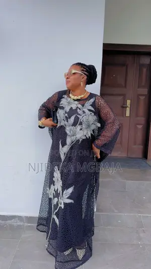 Premium and Elegant Black Floral Boubou Lace Maxi Dress – RTWbyJide