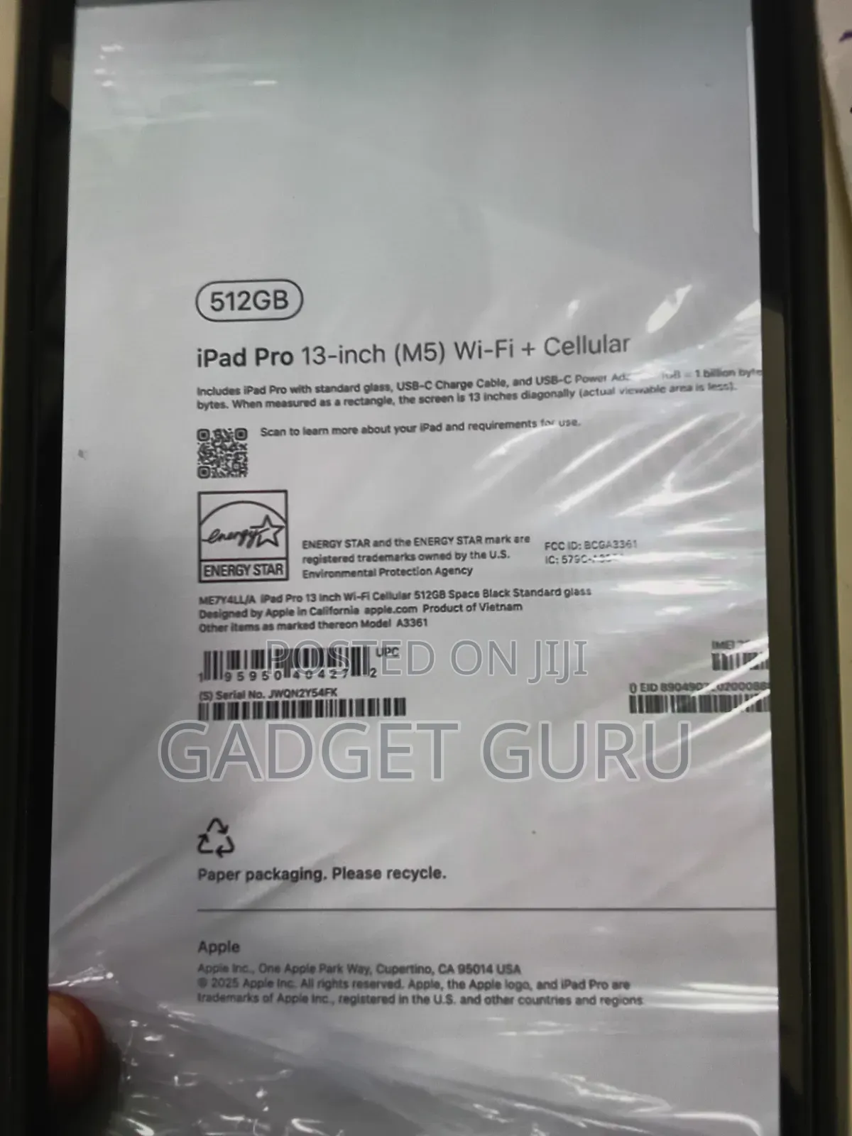 New Apple iPad Pro 13 (2025) 512 GB Black