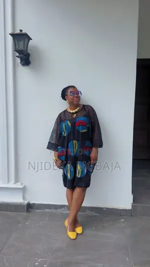 Chic Black Dress With Blue Ankara Patchwork Dress – RTWbyJide